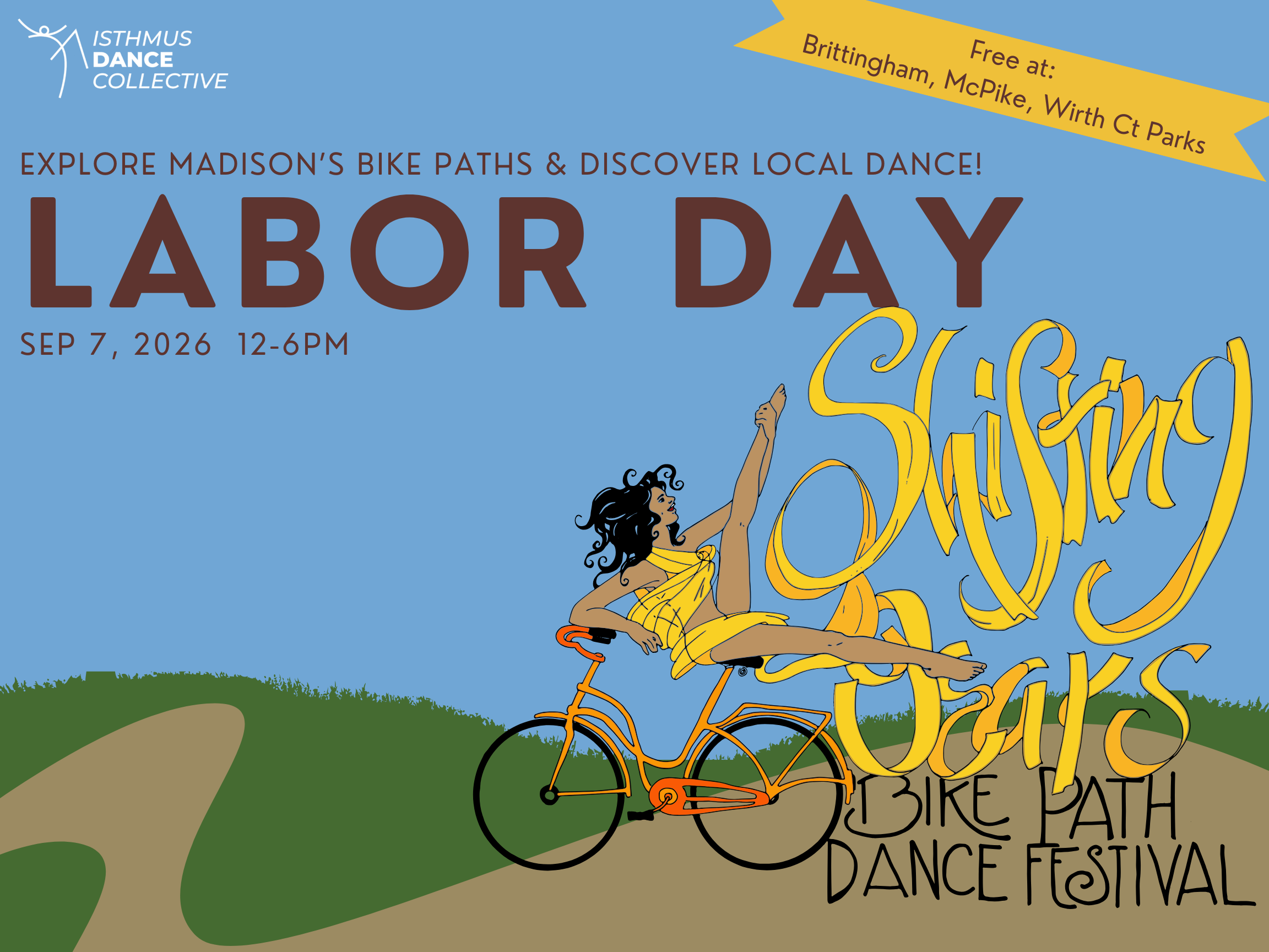 Shifting Gears Bike Path Dance Festival 2026 — Family fun in Brittingham, McPike, and Wirth Court Parks · Madison