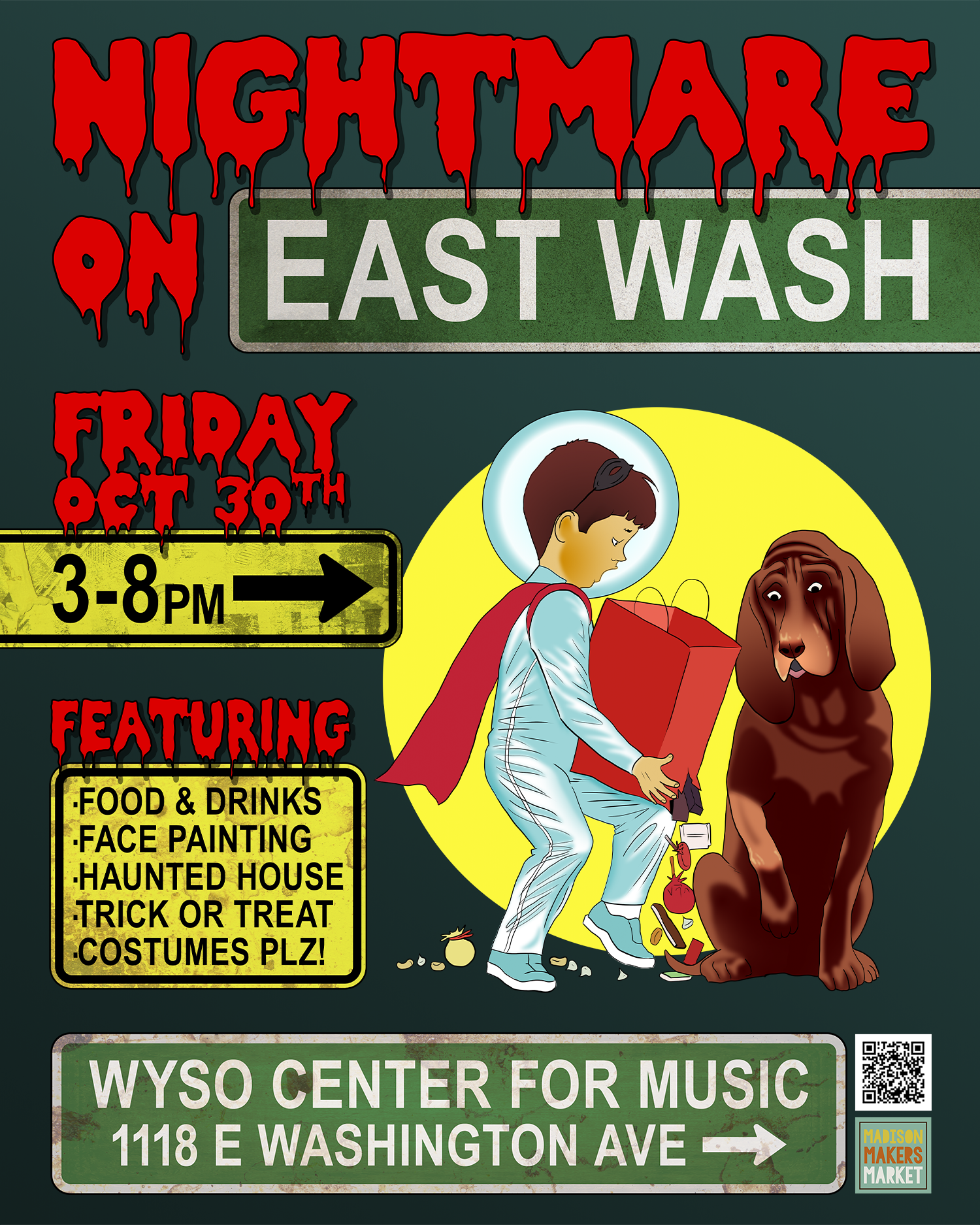Nightmare on East Wash Market to be held October 30 at WYSO Center — Family fun in WYSO Center For Music · Madison, Wisconsin